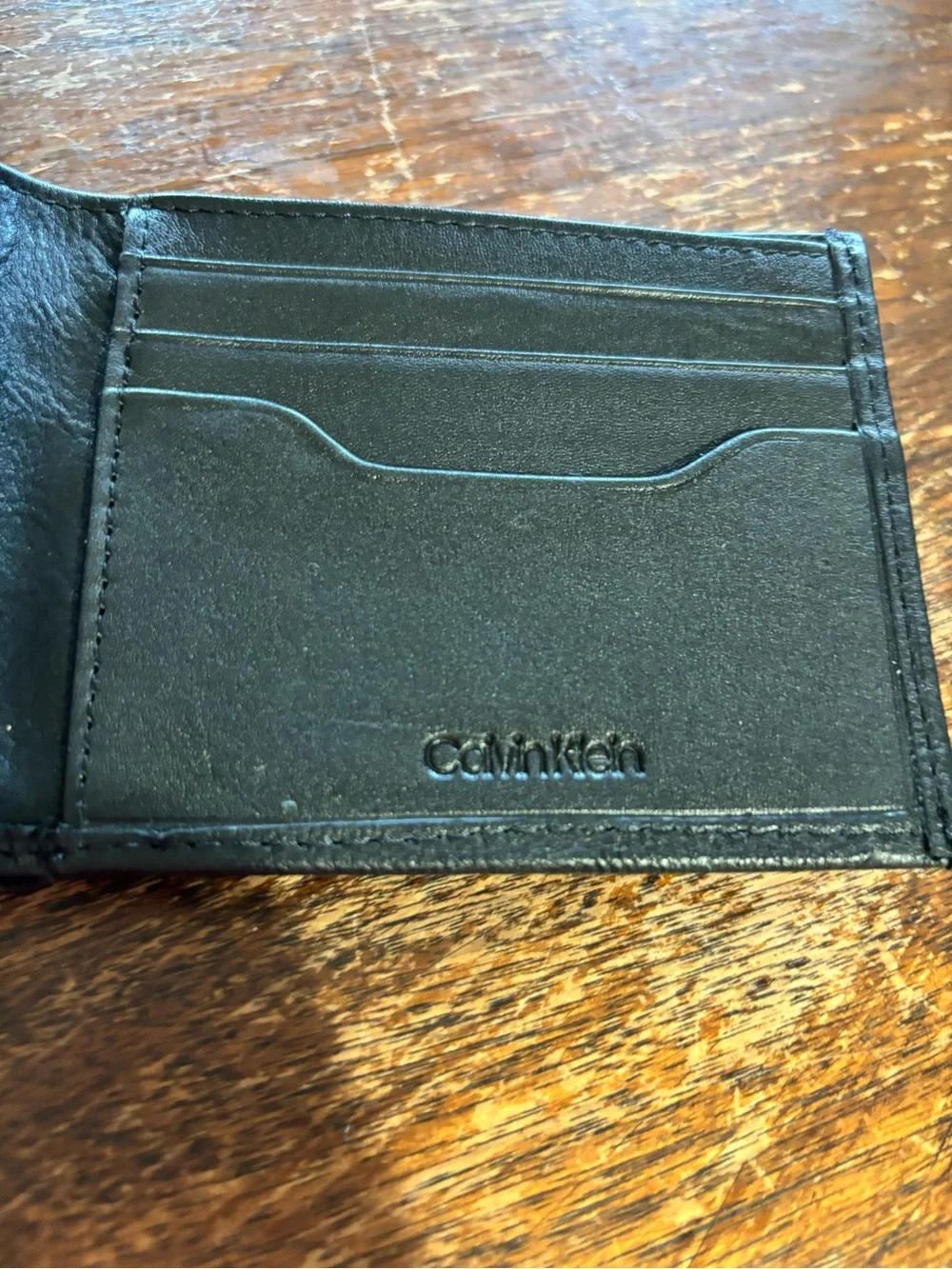 Calvin Klein Black Leather Bi-Fold Wallet by (Unbranded)